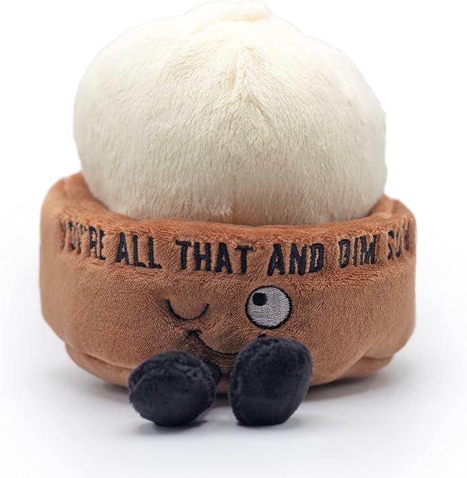 Punchkins Dim Sum Plushie - You're All That and Dim Sum Punny Food Plush, Gift for Food Lovers, Plush Toy for Gifting