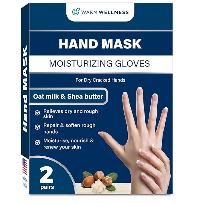 Hand Mask Gloves for Dry Hands - Moisturizing Hand Treatment for Rough Skin Relief - Softening Hydration Spa Gloves for Smooth Touch - Easy Self-Care Moisture Therapy for Daily Care Routine