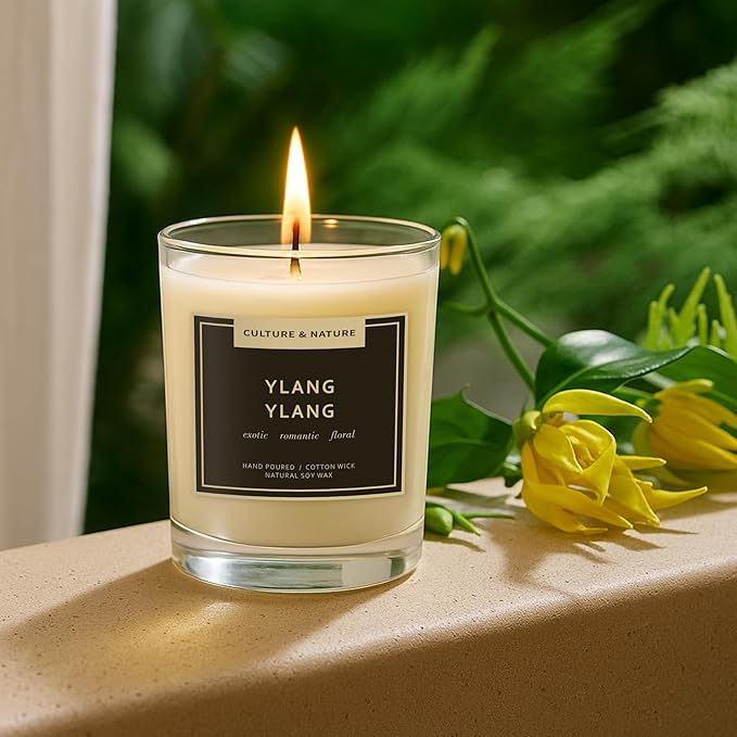 CULTURE & NATURE Natural Soy Wax Candle 7oz (Ylang Ylang)