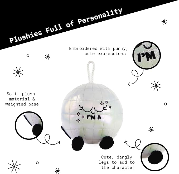 Punchkins Mirrorball Plushie - I'm A Cute Discoball Plush, for Swifties, Adorable Plushie for Gifting