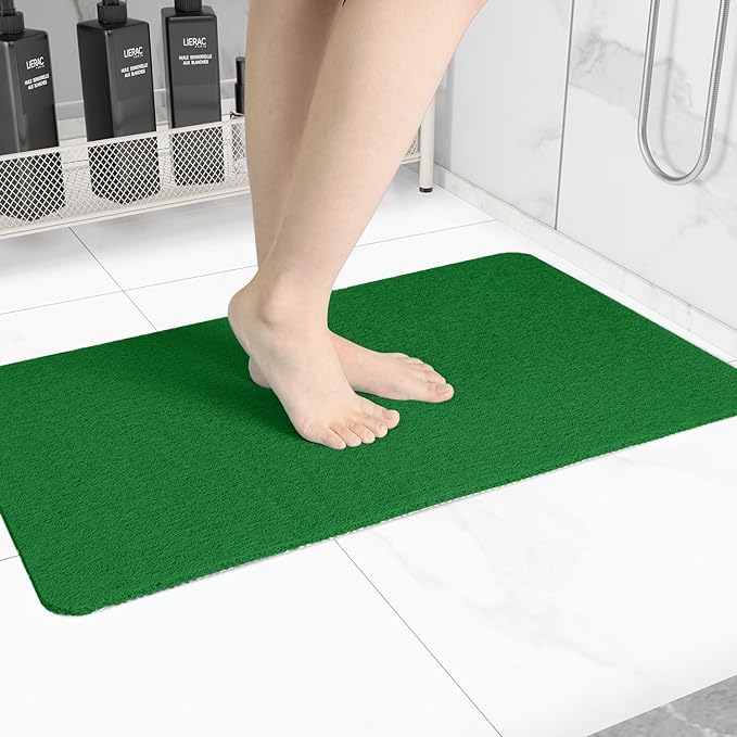 Non-Slip Bathtub Mat, Anti Slip Shower Mat, Fast Drying Bathtub Mats, Foot Scrubber Mat, Anti Slip Mat for Tub, Floor, Bathroom, Kitchen, Home, Hotel (Dark Green 36"×24")