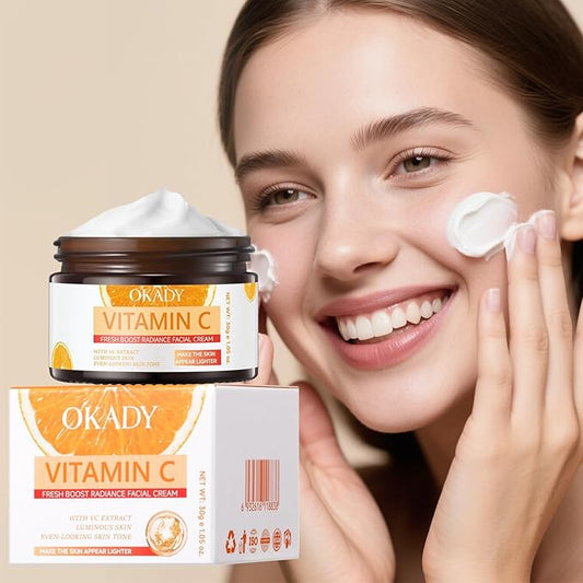 Vitamin C Face Moisturizer Cream - 1.05Oz Brightening Cream for Women,with Antioxidant Benefits,Helps Improve Skin Tone & Texture,Cruelty-Free Korean Skincare for All Skin Types