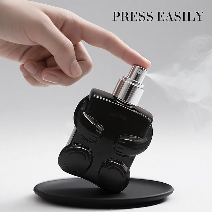 HONEY BEAR BLACK Long-Lasting Cologne for Men | Fresh Citrus & Woody Scent | Eau de Toilette 100ml Spray | Day to Night Fragrance