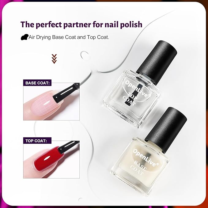 Reflective Nail Polish 12 Colors With Base Coat and Top Coat Glitter Red Bule Purple Green Nail Polish Set Quick Dry Sparkle Winter Manicure Long Lasting for Holiday Gift Giving