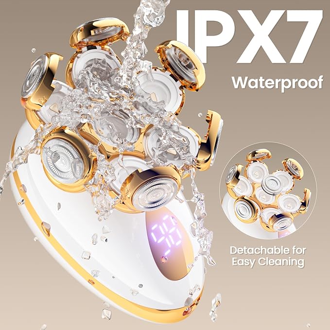 Electric Razors for Women, Rotary Shaver for Legs, Bikini, and Underarms Hair Removal, Wet & Dry Waterproof Grooming Kit, Cordless Lady Trimmer