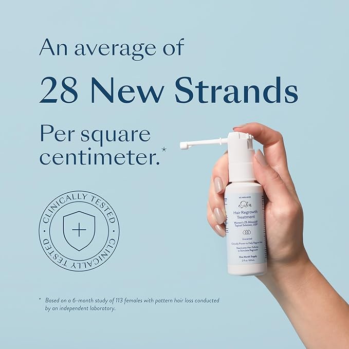 eSalon Hair Regrowth Treatment, 2% Minoxidil Topical Solution, 2.7 fl oz, One Month Supply, for Women