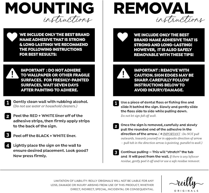 Reilly Originals 4x6 Inch Please Use Dark Towels for Removing Makeup Designer Sign ~ Ready to Stick, Lean or Frame