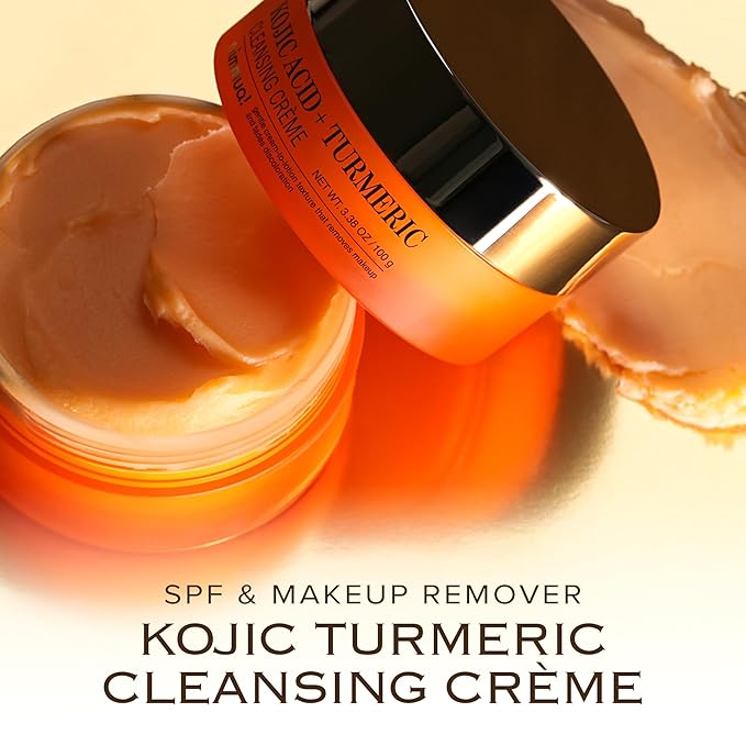 KOJIC ACID TURMERIC CLEANSING CREME| Balm to Oil Cleanser | Makeup Remover Cleansing Cream | No Eye Stinging | Helps Even Tone & Fade Hyperpigmentation w/Consistent Use 100ml / 3.38 Fl Oz