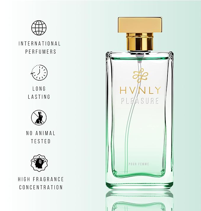 HVNLY Pleasure EDP | Perfume For Women | An Ideal Gift | Long Lasting Premium Fruity Floral Fragrance | Cherry, Strawberry,Patchouli | Best For Night Out & Casual Wear | 3.4 fl.oz