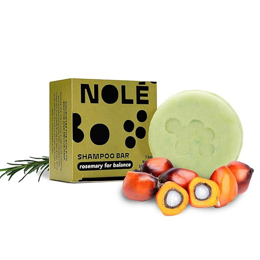 NOLE CARE Sustainable Bar Shampoo with Rosemary Mint & Batana Oil, for Dry Hair, Anti Dandruff (3 oz) - PH Balanced, Rice Protein Based, For Thining Hair, Sulfate-Free, Plastic-Free