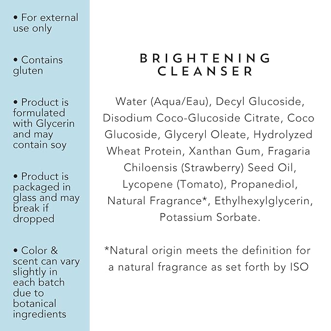 Indie Lee Brightening Facial Cleanser - Daily Hydrating Cleanser, Makeup Remover & Exfoliating Face Mask to Brighten, Firm & Protect Dry Skin - Clean, Gentle Face Wash (4.2oz)
