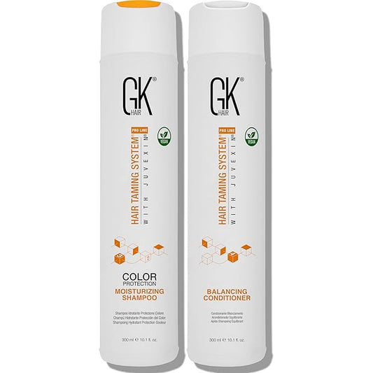 GK HAIR Vegan shampoo & Conditioner set - Organic Shampoo & Conditioner Set For Medium Hair -Made with Keratin, Aloe vera and Jojoba Seed oil- Paraben & Phthalate Free (10 Fl Oz)