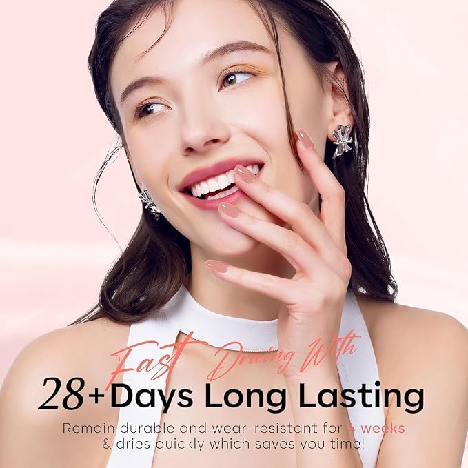 modelones Jelly Gel Nail Polish, 15 ML Jelly Nude Pink Nail Polish Sheer Neutral Color Long Nails Natural Translucent Soak Off U V Gel Clean Girl Nails for Women Nail Art French Tip Manicure at Home