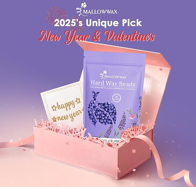 Hard Wax Beads, Wax Beans for Hair Removal, Natural Lavender, Stripless, Coarse Body Hair Specific - Ideal for Bikini, Brazilian, Legs, Underarms, Chest, 16 Ounce