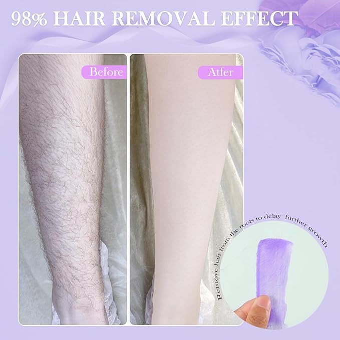 Wax Beads for hair removal- 3lb Hard Wax Professional Beans - Low Termperature Stripless Melting Wax for Body, Leg, Bikini Back, Nose, Upper Lip, Facial, Underarm - Brazilian Painless Waxing