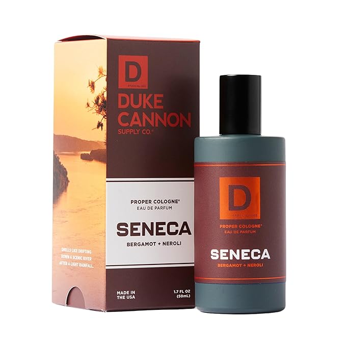 Duke Cannon Proper Cologne Seneca | Men's Eau de Parfum | Bergamot and Neroli | Fresh, Clean, Long-Lasting Scent | 1.7 fl oz