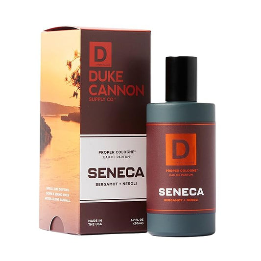 Duke Cannon Proper Cologne Seneca | Men's Eau de Parfum | Bergamot and Neroli | Fresh, Clean, Long-Lasting Scent | 1.7 fl oz