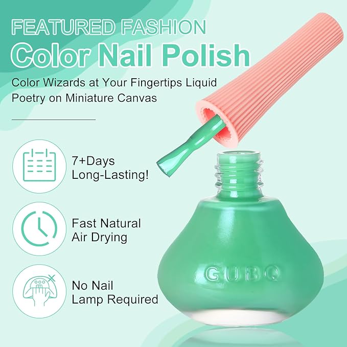 Major Dijit Seafoam Green Quick Dry Regular Nail Polish - Nail Art Lacquer, 0.41 Fl Oz