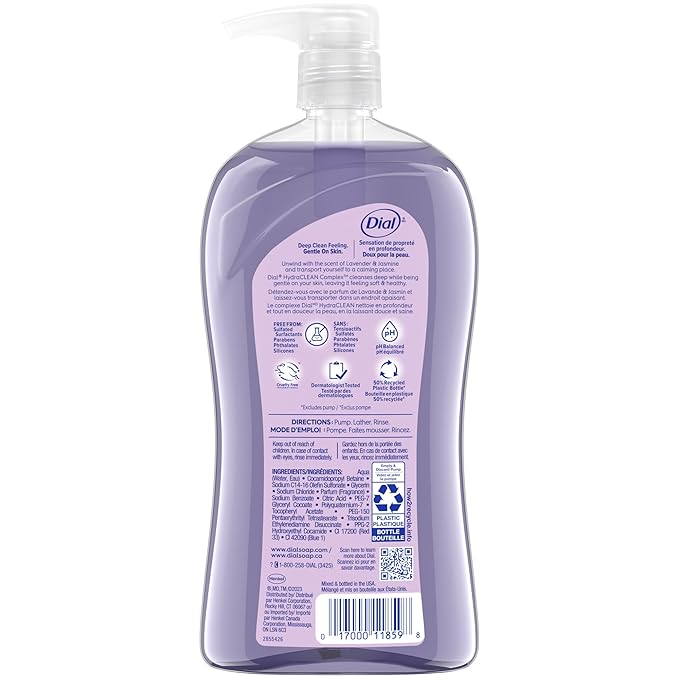Dial Body Wash, Calm & Soothe Lavender & Jasmine Scent, 32 fl oz
