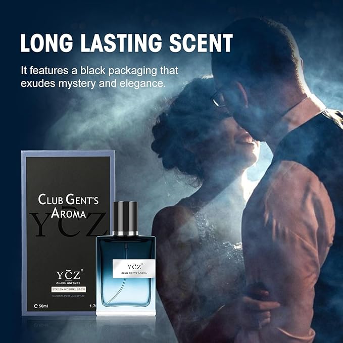 Ycz CLUB GENT'S AROMA, 1.7oz(50ml), Man Perfume, Nightclub Essential Fragrance, Long Lasting Cologne for Men with Aromatic Woody Notes of Aldehyde, Ginger, Mint, and Lemon