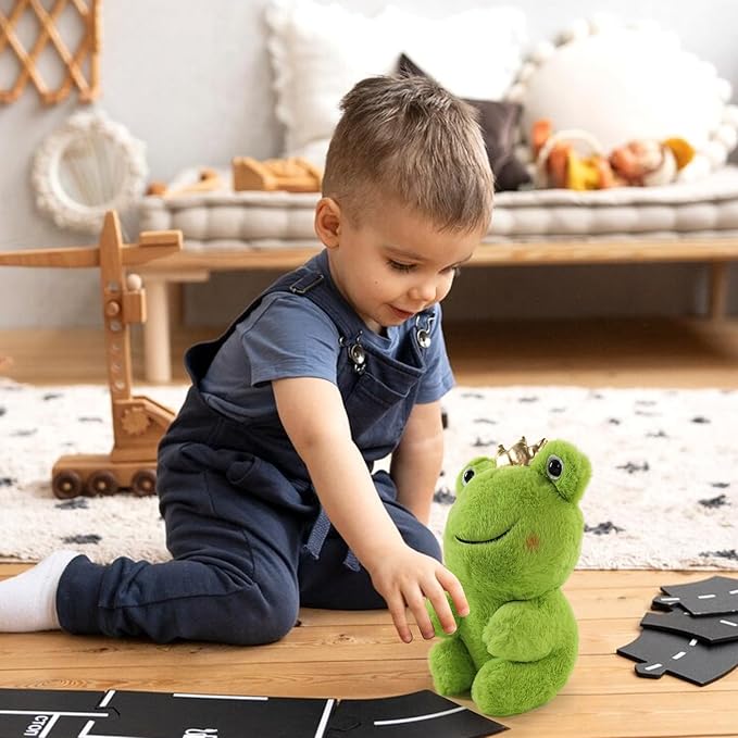 Sew Butiful Frog Plush, 9" Cute Green Stuff, Soft Frog Stuffed Animal Plushies, Birthday, for Girls, Kids