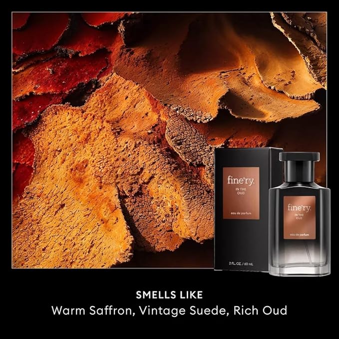 Finery In The Oud Men's Eau De Parfum | Men's Eau De Cologne, 2 fl oz | With Makeup Remover Pads Gift