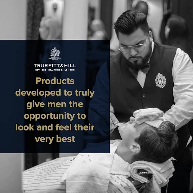 Truefitt & Hill Shaving Cream Bowl - Apsley - Premium Glycerin-Based Lather, Smooth Glide, and Hydration for a Luxurious Shave - 6.7 oz.