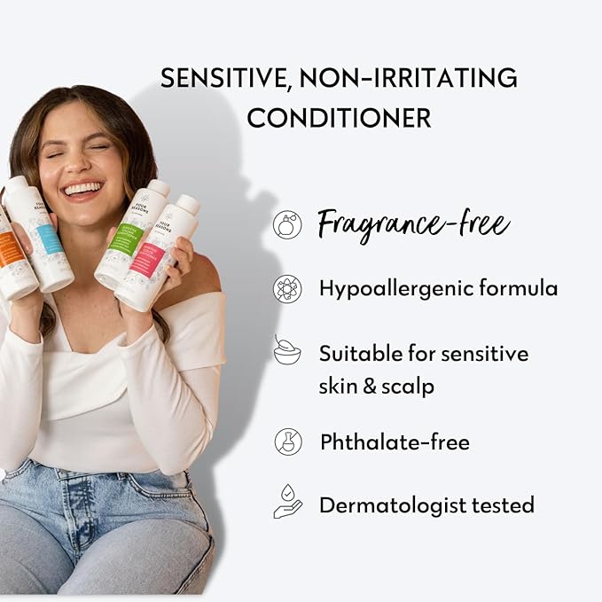 No nothing Sensitive Volume Hair Conditioner - Fragrance Free Conditioner - Hypoallergenic, Phthalate Free, Paraben Free, Vegan & Unscented - Volumizing Scalp – 10.1 oz