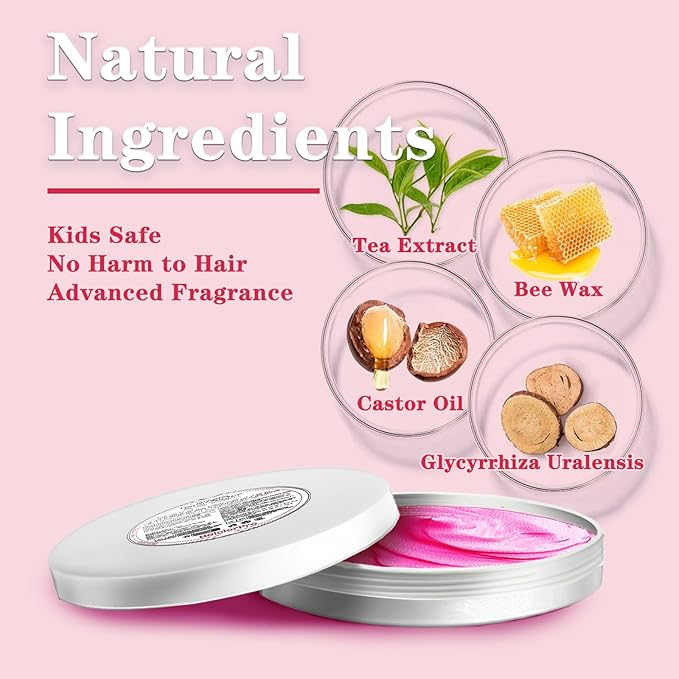 Pink Hair Color Wax, Temporary Hair Color Wax, Temporary Hair Dye for Dark Hair, Washable, Kids, Halloween, Cosplay, Party, Girls