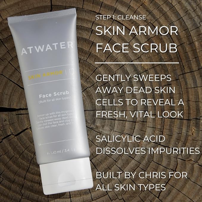 ATWATER Midnight Voyage Holiday 2025 Gift Set – 3-Piece Men’s Skincare Kit with Face Scrub, Eye Cream & Moisturizer, Limited-Edition Skincare Gift Box for Travel & Daily Hydration Routine