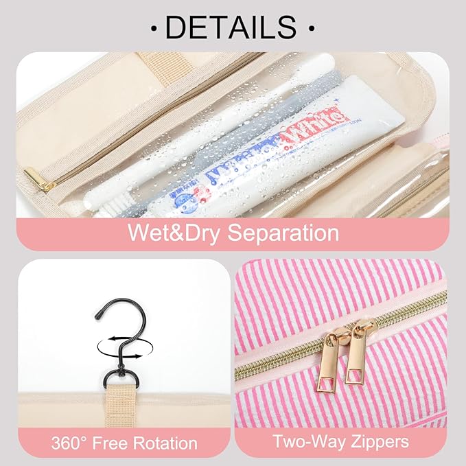 TOPEAST Bridesmaid Proposal Gifts - Bridal Shower Gifts, Hanging Toiletry Bag for Women, Personalized Travel Gifts for Women, Monogrammed Initial Toiletry Pouch Makeup Bag - Letter B, Blue