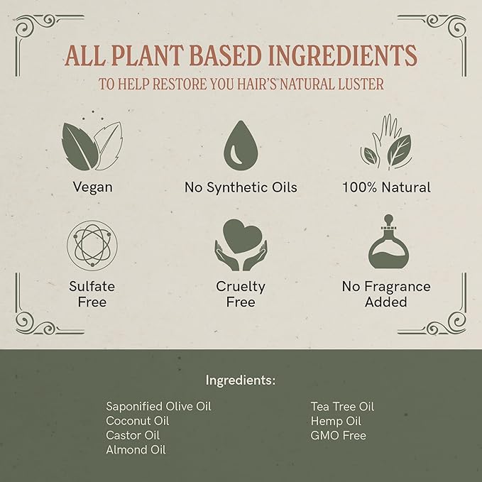 J·R·LIGGETT'S Shampoo Bar - Herbal Formula, All Natural Bar Shampoo for Hair with Coconut Oil & Castor Oil, Sulfate Free, GMO Free, Antioxidant-Rich Plant Oils, Promotes Scalp Balance, 3.5 oz - 1 Pack