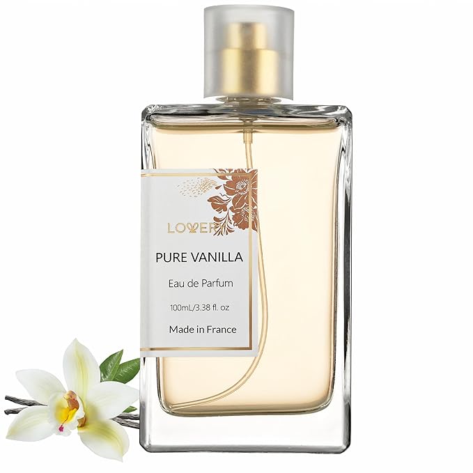 Pure Vanilla Perfume for Women, 3.38 fl oz, Made in France Long-Lasting Eau de Parfum Sweet Vanilla Fragrance – Gift for Girlfriend, Wife, or Mom – 100 ML