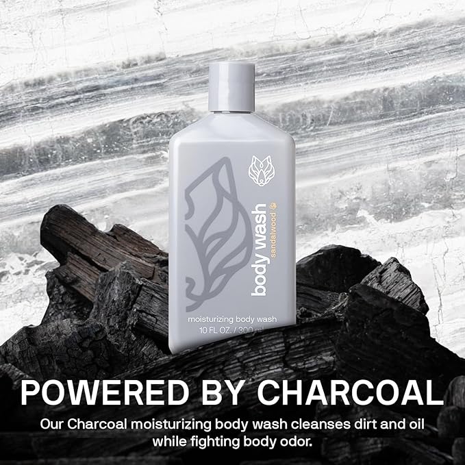 Black Wolf 2-Pack Moisturizing Body Wash Bundle - Mens Hydrating Bodywash for Dry, Dehydrated, & Sensitive Skin - Hyaluronic Acid, Aloe Vera, & Jojoba Oil Body Cleanser Help Remove Oil & Dirt