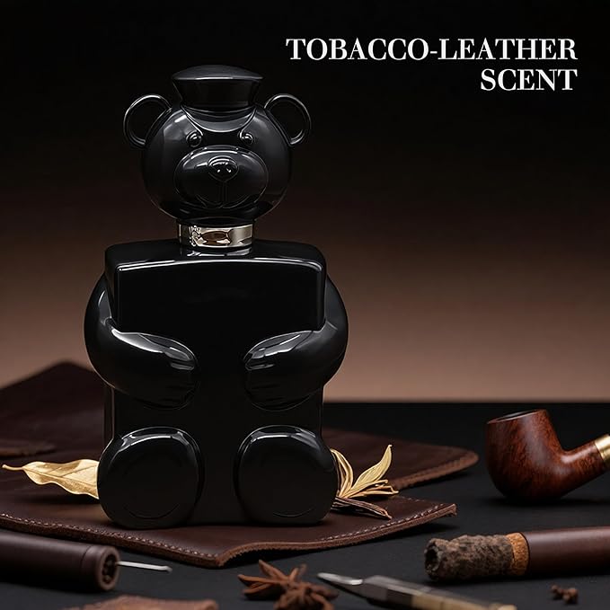 HONEY BEAR BLACK Long-Lasting Cologne for Men | Fresh Citrus & Woody Scent | Eau de Toilette 100ml Spray | Day to Night Fragrance