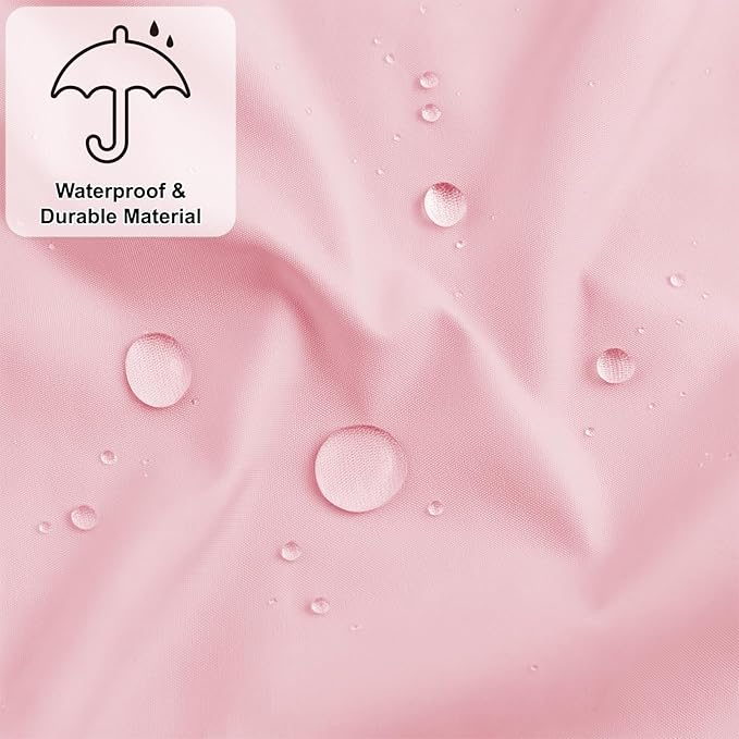 2 Pack Shower Caps for Women, Reusable Waterproof Shower Cap with Elastic Band, Thickened Waterproof Fabric Shower Bonnet for Braids, Long Hair (Pink and Green)