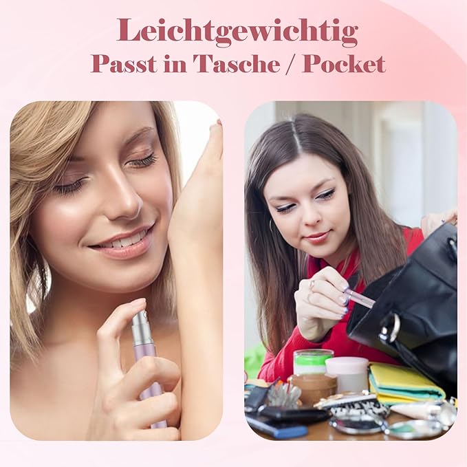 4pcs Mini Perfume Travel Bottle, Perfume Atomiser Refillable, 5ML Spray Bottles, Portable for Travel Holiday, Outdoor Activities and Business(Style 2)