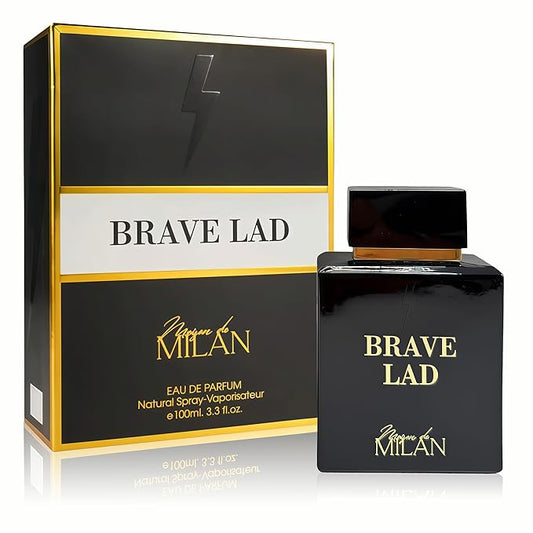 Men's Cologne Premium Fragrance Spray 100ml - Eau De Parfum - Long Lasting Amber Spicy,White Pepper,Bergamot,Cocoa Scent for Daily Wear Inspired by Luxury Perfume(Brave Lad)