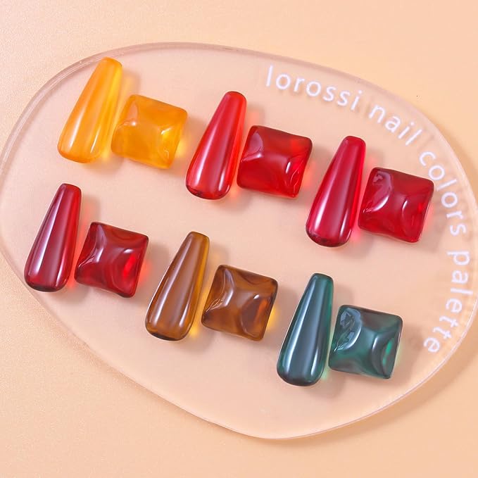 Artdone Sheer Gel Nail Polish Set Jelly UV Gel 6 Colors Translucent Amber Nude Brown Colors Nail Polish For All Seasons Neutral Soak off LED Lamp Gel Manicure Kit For Nail Art