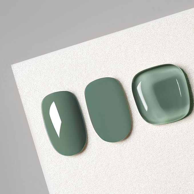 MAYCHAO 15ML Sage Green Gel Nail Polish 1Pc Green Gel Polish Soak Off UV LED Nail Polish Nail Art Starter Manicure Salon DIY at Home, 0.5 OZ
