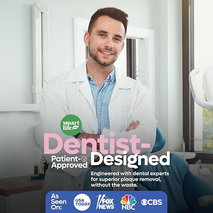 SmartLifeco Eco-Friendly Dental Floss Picks (300ct) - The Original Straw Wheat Flossers, Superior Anti-Shred Thread for Tight Gaps, Zero Waste Tooth Pick for Adults, Soft on Gum & Teeth, Unflavored