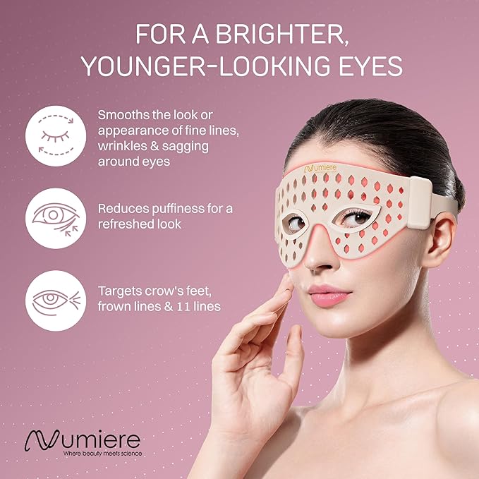 Lumina NRG Under-Eye LED Light Therapy Device for Dark Circles, Puffiness, Wrinkles & Fine Lines, Revitalize Skin, Massager for Eyelift & Skincare, Revive Kit For Eye Bags – Unisex, 1 Size