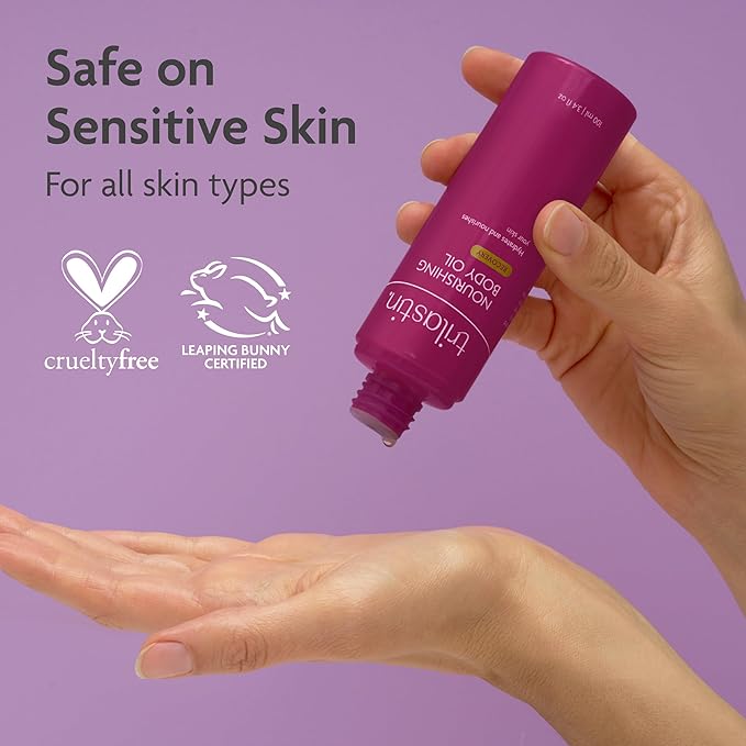 TriLASTIN Belly Oil (3.4oz) | Vitamin-Infused Stretch Mark Oil | Body Serum for Scars, Stretch Marks, and Moisturizing | Paraben-Free and Hypoallergenic