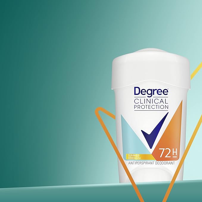 Degree Clinical Protection Antiperspirant Deodorant 72-Hour Sweat & Odor Protection Summer Strength Antiperspirant for Women 1.7 oz