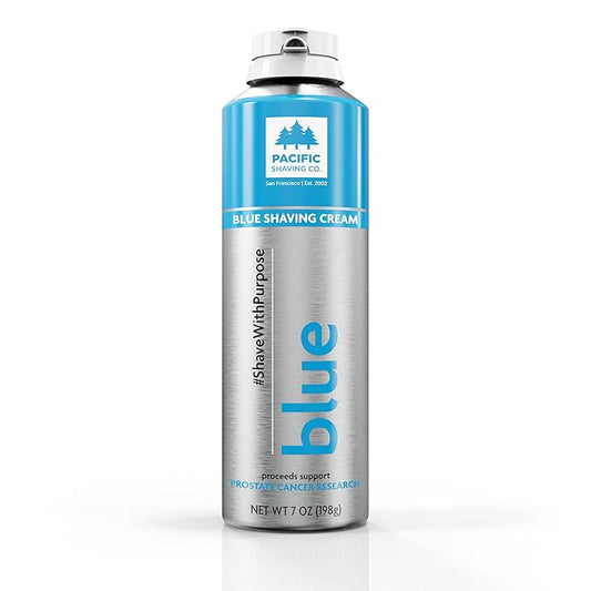 Pacific Shaving Company Blue Shaving Cream - Foaming Colorful Shaving Cream - Hydrating, Redness Reducing + Irritation Free Shave Cream (7 Oz)