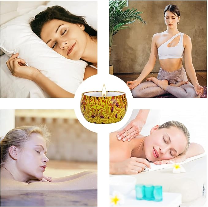 Aromatherapy Candles for Home Scented, 2 Pack 2.5 oz Natural Fresh Rosemary and Vanilla Scented Candles Gifts for Women, Portable Small Candles Gifts for Mother's Day, Birthday, Christmas