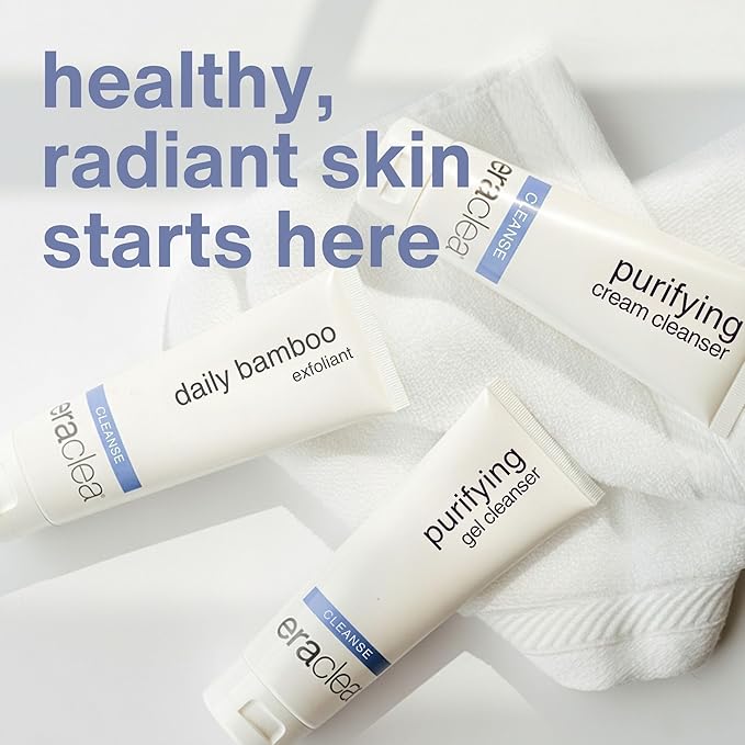 eraclea Purifying Cream Cleanser, Gentle Daily Cleanser with Hyaluronic Acid, Hydrating Face Moisturizer for Dry Skin, Soothing Face Wash Removes Impurities, Oil, and Makeup for Radiant Skin (4 fl oz)