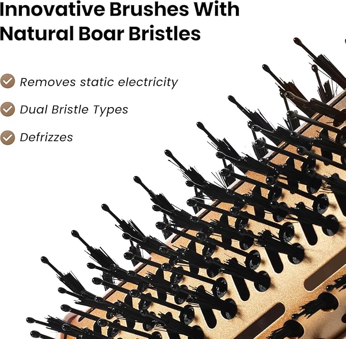 GLAMUP 5 in1 Flexible Styler Multi Air Curler - Advanced High-Speed Dryer, Magic Styler with Tight Grip, Fast Drying Travel Hair Tool, No Heat Damage, Gift Set