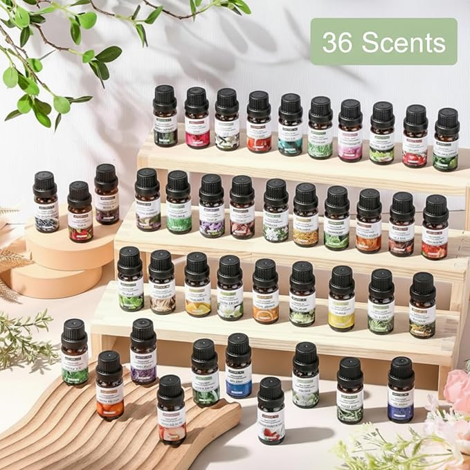 Nuanchu 78 Pcs Essential Oils Set 10ml Fragrance Oil Aromatherapy Kit for Diffuser Humidifier Aromatherapy-Oils for Candle Bath Bombs Making