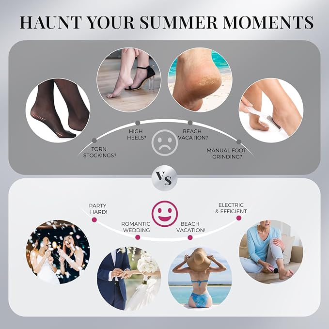 krofaue 1000RPM Electric Callus Remover - Professional Aluminum Foot File Adjustable Pedicure Tool with 60pcs Sandpaper Discs for Dead Skin at Home